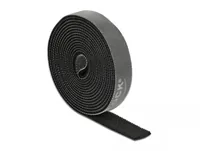 DeLOCK Hook-and-loop tape on roll L 2 m x W 15 mm black