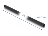 Delock PVC Isolierschlauch 3 m x 6 mm Schwarz - Detailfarbe: Schwarz - Produkttyp: Kabel-Schutz - Ausstattung Kabelmanagement: Elastisch - Zuschneidbar - Breite: 6 mm - Länge: 3 m - Material: PVC