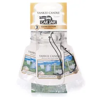 Yankee Candle Auto-Lufterfrischer Clean Cotton Car Jars 3 Stück - Typ: Lufterfrischer - Funktionen: Beduften - Detailfarbe: Weiss