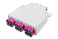 DIGITUS LWL Hutschienenbox, MM-OM4, bestückt mit SC-Adapter