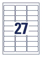 Avery Zweckform Universal-Etiketten L4737REV-65, 63.5 x 29.6 mm, 65 Blatt - Klebehaftung: Ablösbar - Drucker Kompatibilität: Inkjet - Laser - Anzahl Blatt: 65 × - Papierformat: A4 - Anzahl Etiketten: 1755 - Etikettengrösse: 63.5 x 29.6 mm