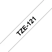 BROTHER P-Touch TZE-121 black on clear 9mm