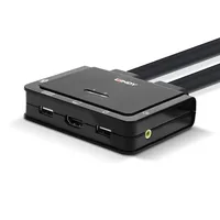 LINDY KVM Switch Compact 2 Port HDMI USB 2.0 Audio