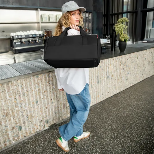 Reisenthel Duffle Bag allrounder M duffel Mix Black - Breite: 45 cm - Höhe: 33 cm - Tiefe: 30 cm - Volumen: 23 l - Farbe: Schwarz - Material: Recycled Polyester