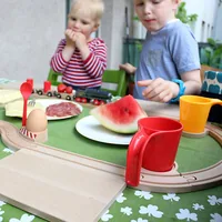 Neue Freunde 125020 tableware set 4 pc(s) Wood fibre Red, Wood
