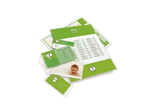 GBC Laminierfolie Selection Kombipack, 125 mic, 30 Stück - Mediengewicht: 125 µm - Folien Anwendungsbereich: Heisslamination - Kaltlamination - Folien Effekt: Glänzend - Papierformat: A4 - Zubehörtyp: Laminierfolie