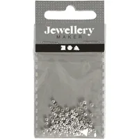 Creativ Company Quetschperle 2 mm 100 Stück - Detailfarbe: Silber - Material: Kupfer - Verpackungseinheit: 100 Stück - Verschlussart Schmuck: Quetschperle