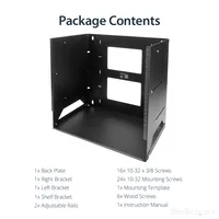 8U WALL-MOUNT RACK WITH SHELF .