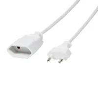 Logilink Netzkabel Euro CEE 716 Stecker zu Dose, 1m, weiß