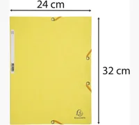 Exacompta Gummibandmappe A4 Hellgelb, 250 Blatt - Typ: Gummibandmappe - Ausstattung: Gummiband - Detailfarbe: Hellgelb - Material: Karton