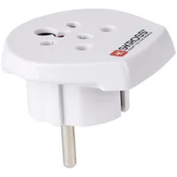SKROSS Reiseadapter Indien / Israel / Danmark- EU - Anzahl Pole: 3-polig (geerdet) - USB Ladeanschluss: 0 - Adapter Dose: Europa - Adapter Stecker: Indien - Israel - Dänemark