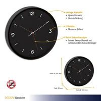 TFA 60.3056.01 schwarz Analoge Wanduhr