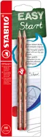 STABILO Bleistift EASYgraph S Metallic 2 Stück, Kupfer - Strichstärke: 2.2 mm - Härtegrad: HB - Set: Ja - Bleistiftart: Bleistift - Anwender: Kinder - Ergnonomisch Schreiben: Nein