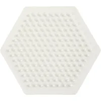 Creativ Company Bügelperlen Platten Nabbi Sechseck Weiss - Produkttyp: Steckplatten Medium - Detailfarbe: Weiss - Bio: Ja - Set: Nein