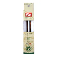 Prym 1530 Rundstricknadel Natural, farbig 3.5 mm x 11.6 cm, 2 Stk. - Material: Holz - Produkttyp: Rundsticknadel