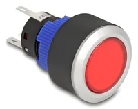 DeLOCK 22047 electrical switch Pushbutton switch Black, Blue, Red, Silver