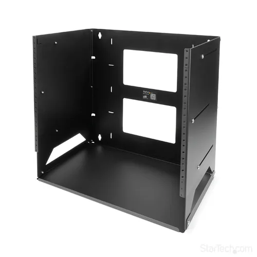 8U WALL-MOUNT RACK WITH SHELF .