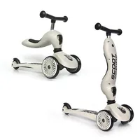 Scoot and Ride Scooter Highwaykick 1 Ash - Altersempfehlung ab: 1 Jahr - Ausstattung: Höhenverstellbarer Sitz - Fussbremse - Reifentyp:  Kunststoffreifen - Eigenschaften: Keine Eigenschaft - Zertifikate: Keine Zertifizierung - Belastbarkeit: 50 kg