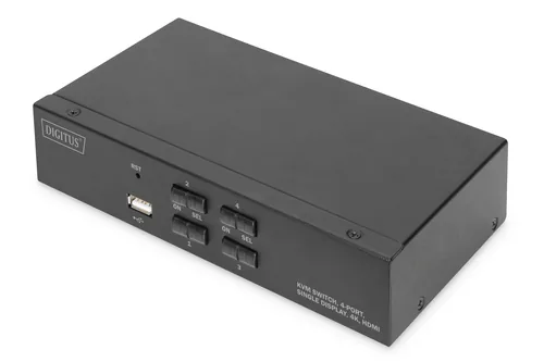 Digitus KVM Switch, 4 Port, Single Display, 4K, HDMI®