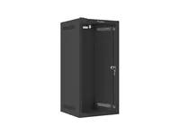 WALL-HUNG RACK CABINET 10 12U 280X310 BLACK GLASS DOOR LANBERG (FLAT PACK)