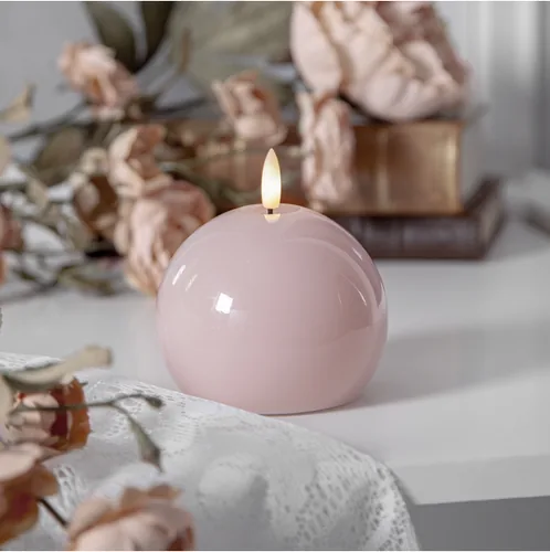 Star Trading LED-Kerze Pillar Flamme Shine, 11 cm, Pink - Betriebsart: Batteriebetrieb - Fernbedienung: Nein - Aussenanwendung: Nein - Höhe: 11 cm - Timerfunktion: Ja - Set: Nein