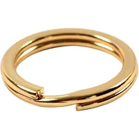 Creativ Company Spaltring  15 mm Vergoldet, 15 Stück - Detailfarbe: Gold - Material: Kupfer - Verpackungseinheit: 15 Stück - Verschlussart Schmuck: Spaltring