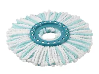 Leifheit Ersatzkopf Mop Clean Twist Disc Mop - Detailfarbe: Türkis - Weiss - Material: Mikrofaser
