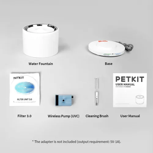 PETKIT Eversweet Trinkbrunnen 3 PRO (UVC) 1.8 l - Produkttyp: Wasserautomat - Tierart: Katze - Detailfarbe: Weiss