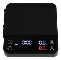FURBER Kaffeewaage Quadro 4 Schwarz - Bedienungsart: Touchscreen - Sensortasten - Messschritte: 0.1 g - Tara-Zuwiegefunktion: Ja - Detailfarbe: Schwarz - Gewicht Max.: 2 kg - Material: Kunststoff