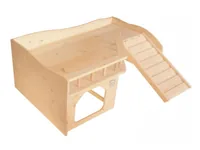 Resch Kaninchenschloss ohne Turm - Nagetierart: Zwergkaninchen - Meerschweinchen - Kaninchen - Material: Holz - Tierart: Nager