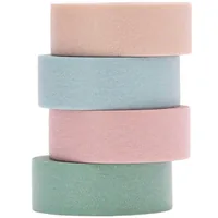 RICO DESIGN Washi Tape Set 15mmx5m 99001.21.28 Glitter Pastel 4 Rollen