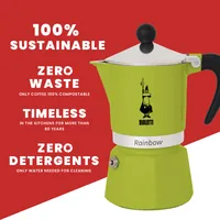 Bialetti Espressokocher Rainbow 3 Tassen grün