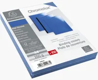 Exacompta Einbanddeckel Chromolux 250 g/m², 100 Stück, Blau - Mediengewicht: 250 g/m² - Detailfarbe: Blau - Präsentation: Vorder- und Rückseite