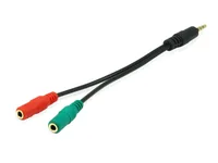 Equip Audiokabel 3.5mm2x3Pin StBu 0.15m schwarz Polybeutel