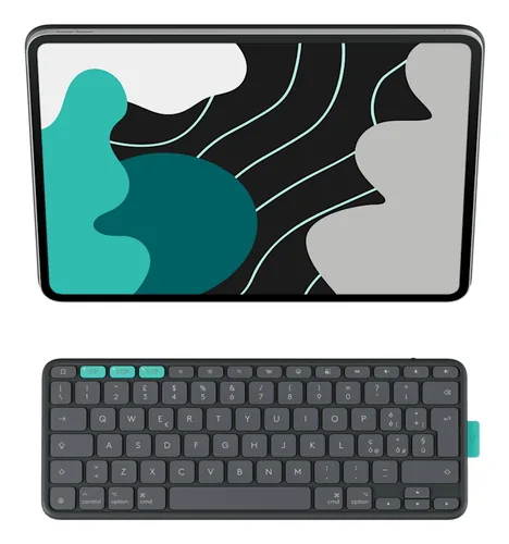 Logitech Tablet Tastatur Cover Flip Folio iPad Pro & Air13 - Verbindungsmöglichkeiten: Bluetooth - Tastaturlayout: QWERTZ (CH) - Kompatible Hersteller: Apple - Bildschirmdiagonale: 11  - Detailfarbe: Graphit - Tablet Kompatibilität: iPad Pro 13 (M4/2024) 