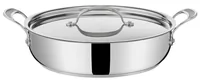 Tefal Servierpfanne Jamie Oliver Classic 30 cm - Material: Edelstahl 18/10 - Pfannentyp: Servierpfanne - Kompatible Kochfelder: Backofen - Glaskeramik - Gas - Halogen - Induktion - Elektro - Antihaftbeschichtung: Ja - Detailfarbe: Silber - Set: Nein