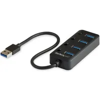 StarTech.com 4 Port USB 3.0 Hub - 4x USB-A mit individuellen An/Aus-Schaltern