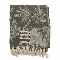 Bloomingville Gabriela Throw, Green, Recycled Cotton