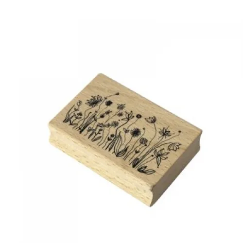 Artoz Stempel Blumenwiese 1 Stück - Motiv: Blumen/Gärten - Detailfarbe: Hellbraun