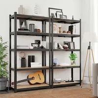 Songmics Regal 200 x 100 cm, MDF - Eigenschaften: Keine Eigenschaft - Zertifikate: Keine Zertifizierung - Breite: 100 cm - Höhe: 200 cm - Tiefe: 50 cm - Detailfarbe: Nature - Schwarz