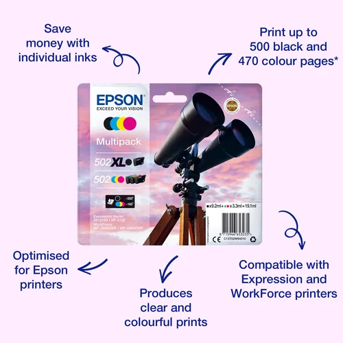 EPSON Tintenpatrone 502 magenta T02V340 WF-2860/XP-5100 160 Seiten