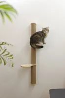 Kerbl Kratzsäule Timber 127 cm - Höhe: 127 cm - Anzahl Liegeplätze: 2 × - Detailfarbe: Hellbraun - Tierart: Katze - Produkttyp: Kletterstufe