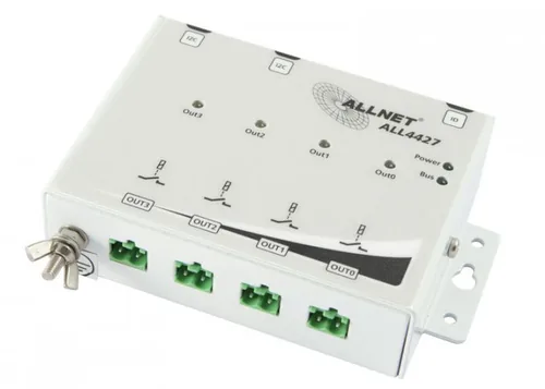 ALLNET MSR IO ALL4427 / 4 Port 250V/10A Relais im Gehäuse AUSGANG