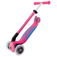 GLOBBER Scooter Mini Primo, Fuchsia / Sky blue - Altersempfehlung ab: 3 Jahren - Ausstattung: Faltbar - Reifentyp:  Kunststoffreifen - Eigenschaften: Keine Eigenschaft - Zertifikate: Keine Zertifizierung - Belastbarkeit: 50 kg