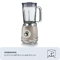 Standmixer Vintage creme, Glasbecher