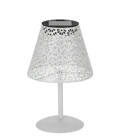 EGLO Leuchten Tischleuchte SOLAR 0.2W, 28 cm, Weiss - Dimmbar: nicht dimmbar - Lichtfarbe: Warmweiss (WW) - Zusätzliche Ausstattung: Keine - Leuchtenfarbe: Weiss - Lampensockel: LED fest verbaut - Gesamtleistung: 0.2 W