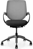 Giroflex Bürostuhl 313 mit Netzrücken und Armlehnen, Grau - Produkttyp: Bürostuhl - Material Bezug: Stoff - Armlehnen: Ja - Material Fuss: Kunststoff - Rückenart: Netzrücken - Rollenart: Hartbodenrollen