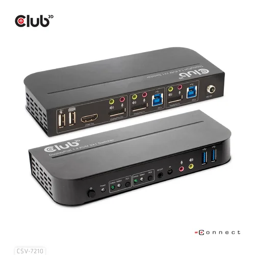 CLUB3D CSV-7210 Tastatur/Video/Maus (KVM)-Switch Schwarz