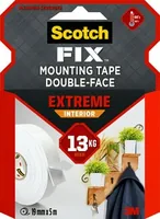 3M Extreme Innenmontageband 19 mm x 5 m, Weiss - Breite: 19 mm - Länge: 5 m - Verpackungseinheit: 1 Stück - Detailfarbe: Weiss - Klebehaftung: Beidseitig - Art: Montageband