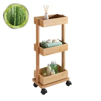 Wenko Badezimmerregal Tortona Braun - Tiefe: 18 cm - Breite: 31 cm - Höhe: 71.5 cm - Detailmaterial: Holz - Grundmaterial: Holz